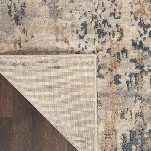 Addie Abstract Modern Machine Woven Area Rug in Beige/Gray