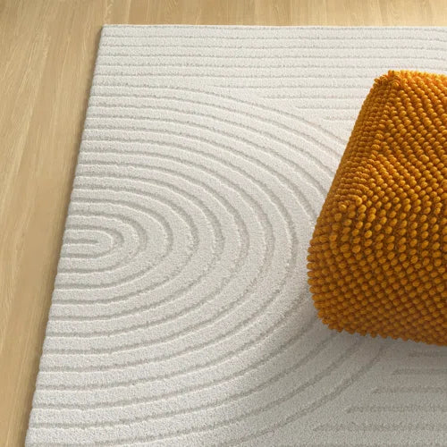 Ayjah Cream Modern Geometric Area Rug
